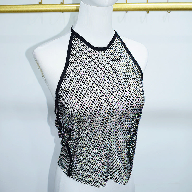 BLING CRYSTAL HALTER TOP