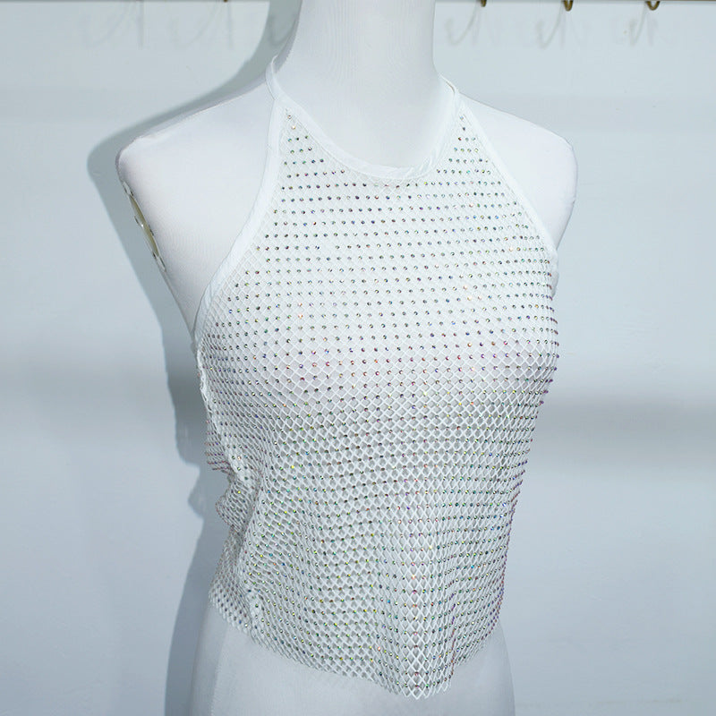 BLING CRYSTAL HALTER TOP