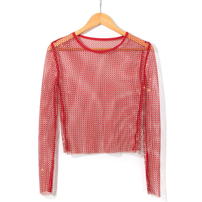 BLING CRYSTAL LONG SLEEVES TOP
