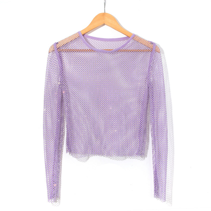 BLING CRYSTAL LONG SLEEVES TOP