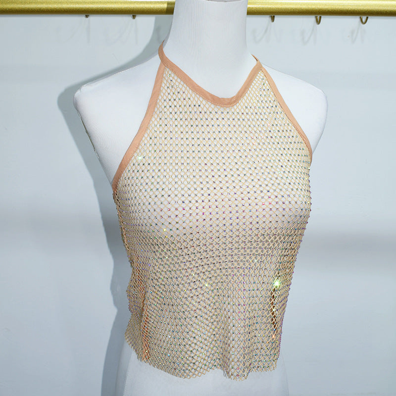 BLING CRYSTAL HALTER TOP