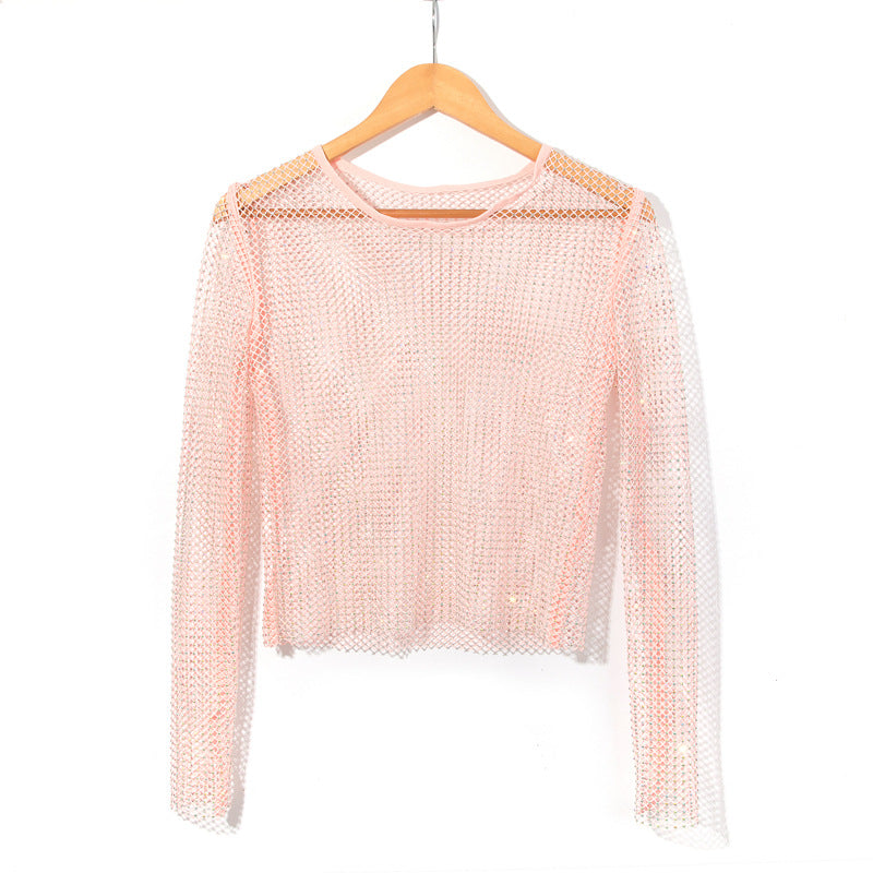 BLING CRYSTAL LONG SLEEVES TOP