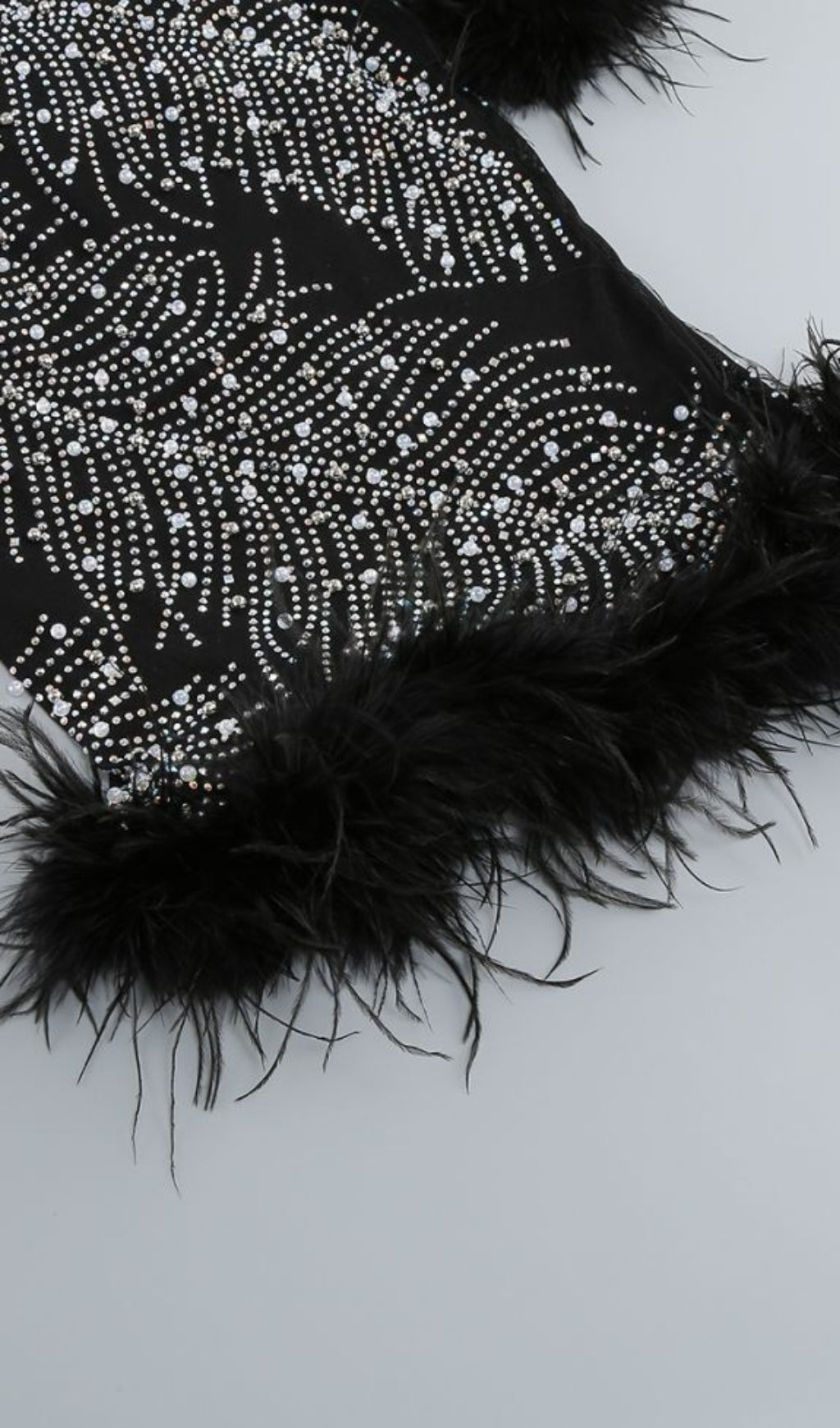 Sequin embellished mini dress in black