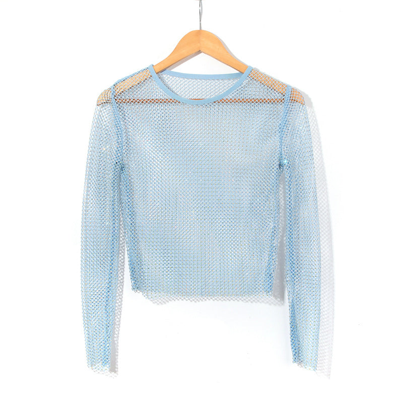 BLING CRYSTAL LONG SLEEVES TOP