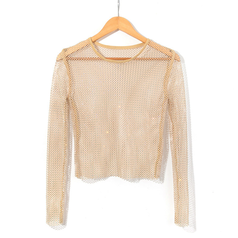 BLING CRYSTAL LONG SLEEVES TOP