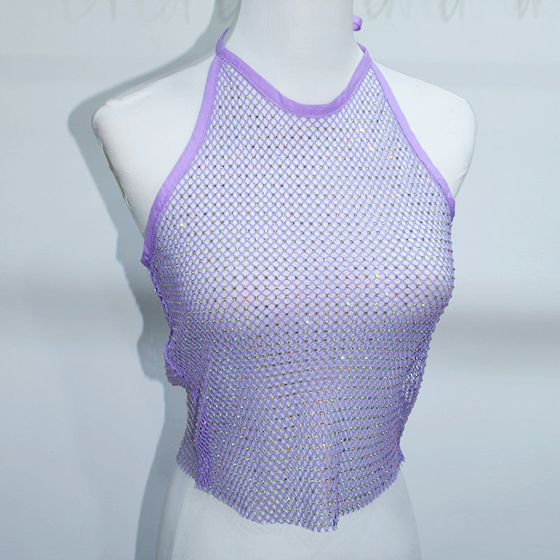 BLING CRYSTAL HALTER TOP