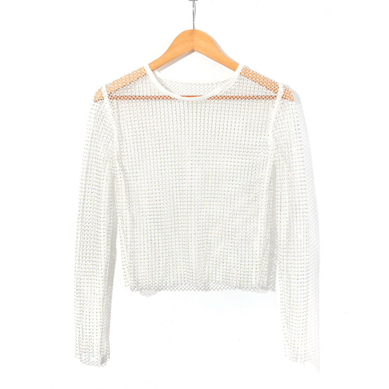 BLING CRYSTAL LONG SLEEVES TOP