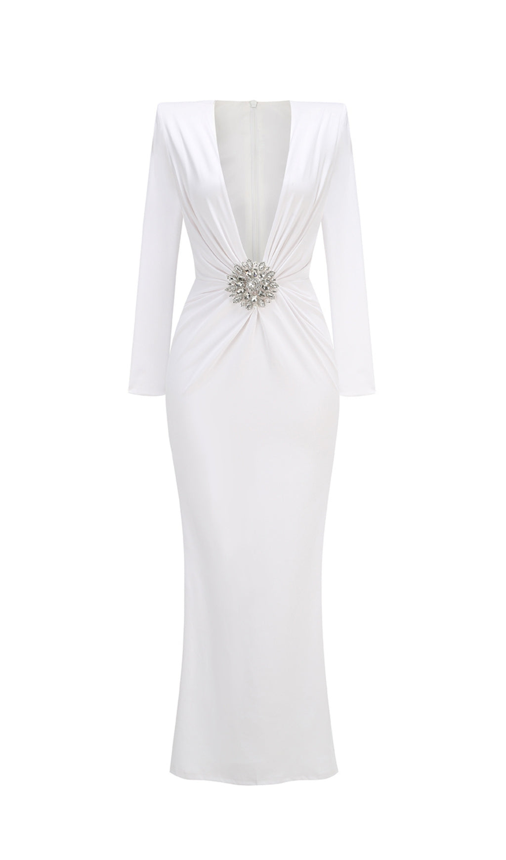 Long sleeve embellished maxi dresses