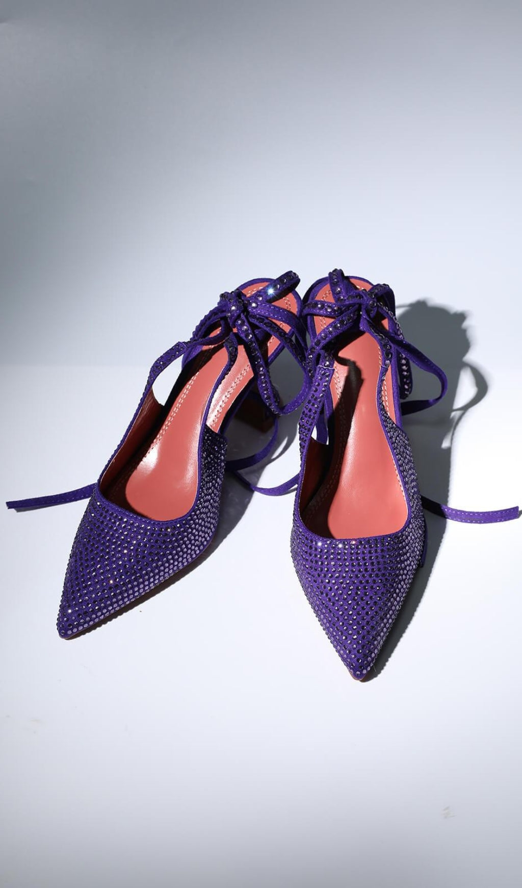 Rhinestone Heels In Purple
