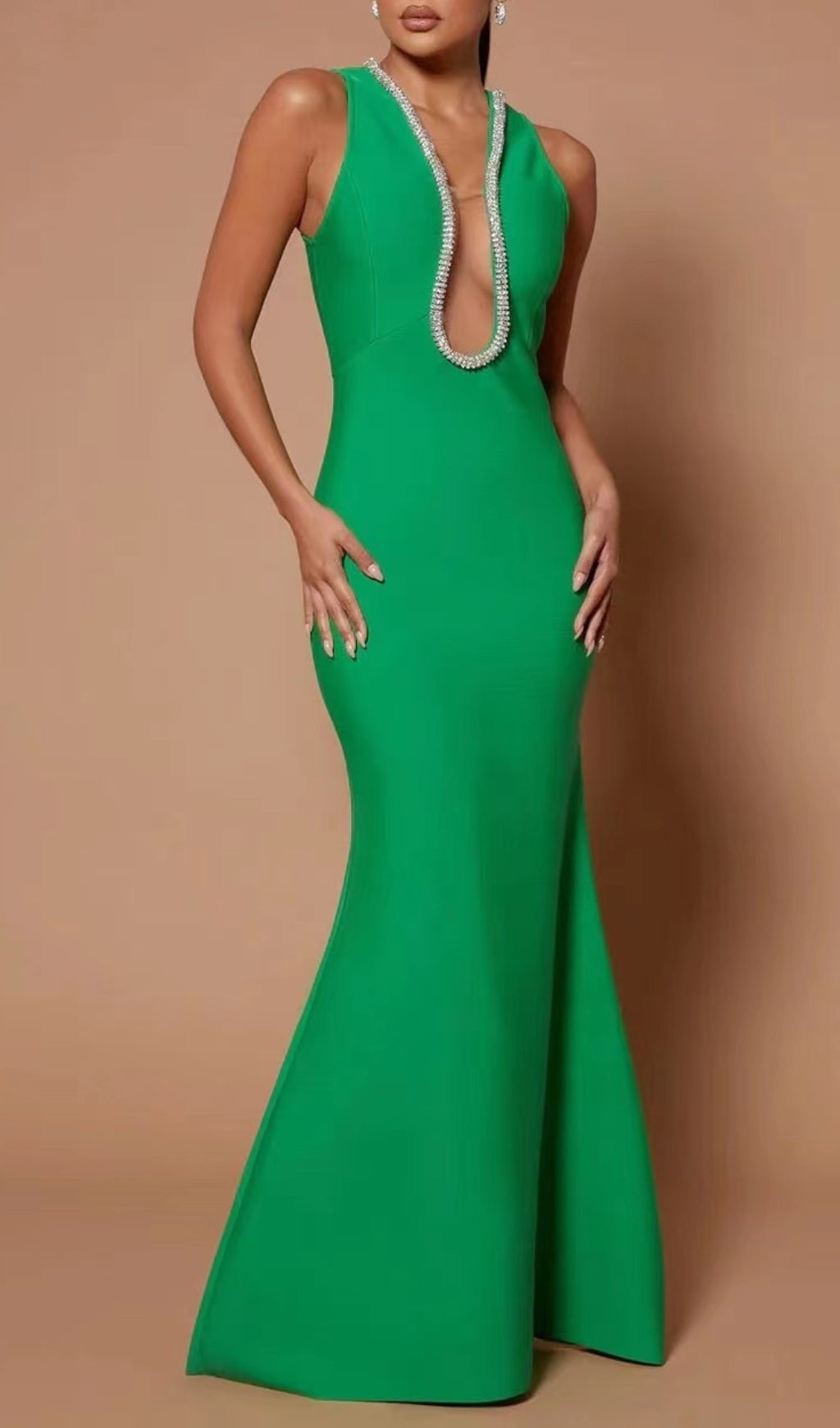 Plunge Bandage Maxi Dress