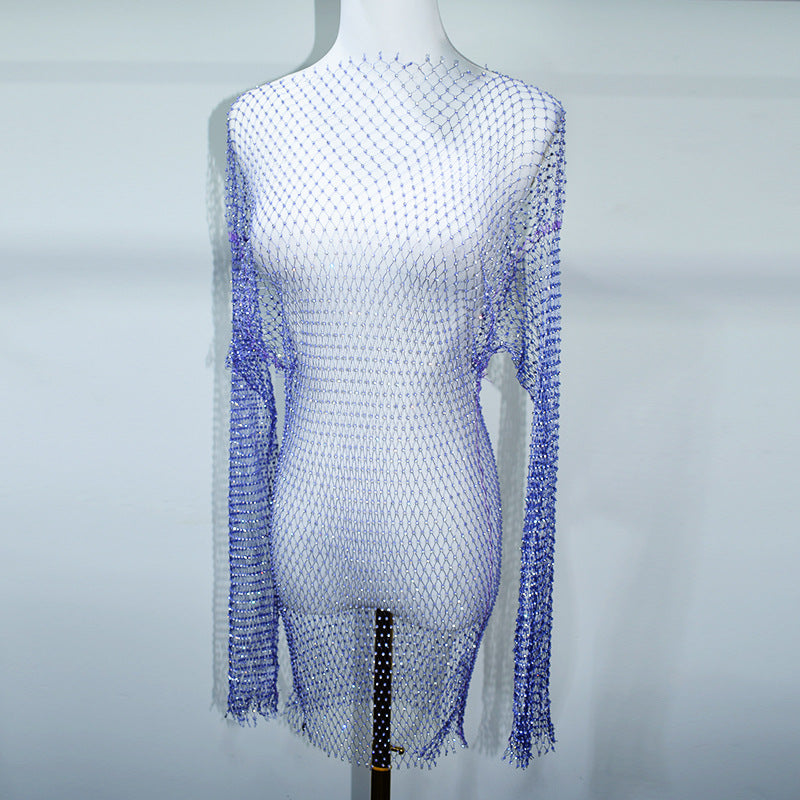 BLING LONG SLEEVES MINI DRESS