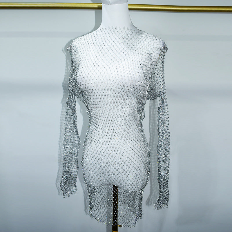 BLING LONG SLEEVES MINI DRESS