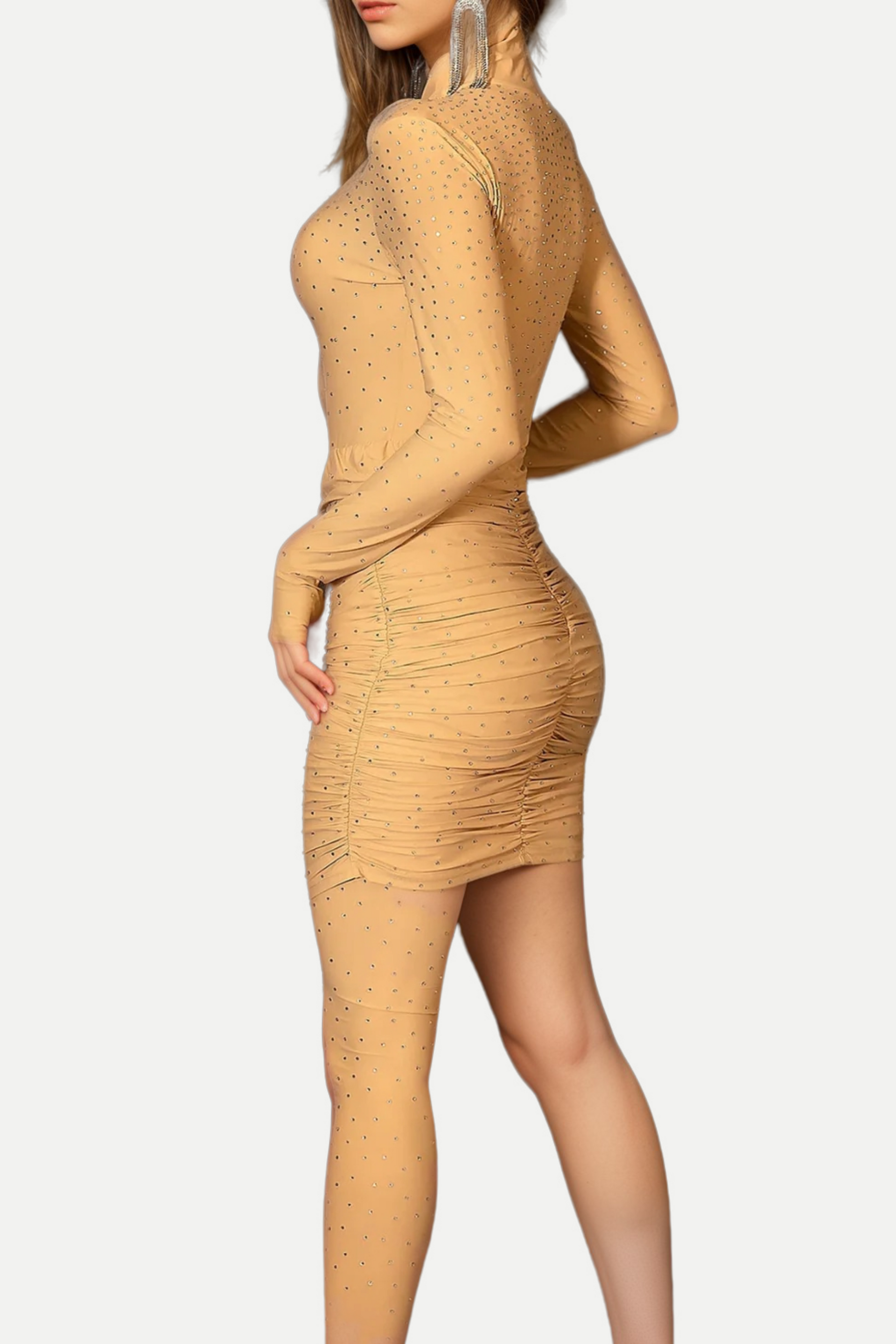 BELEN NUDE RHINESTONE THREE PIECE SET
