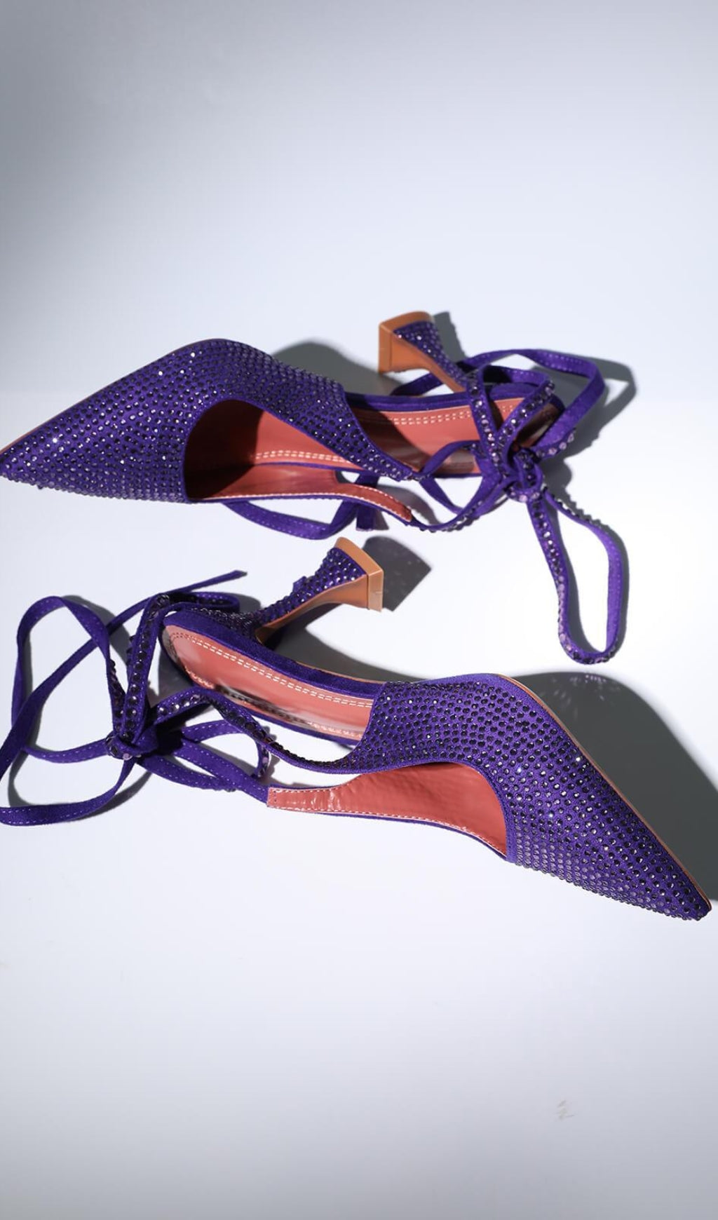 Rhinestone Heels In Purple