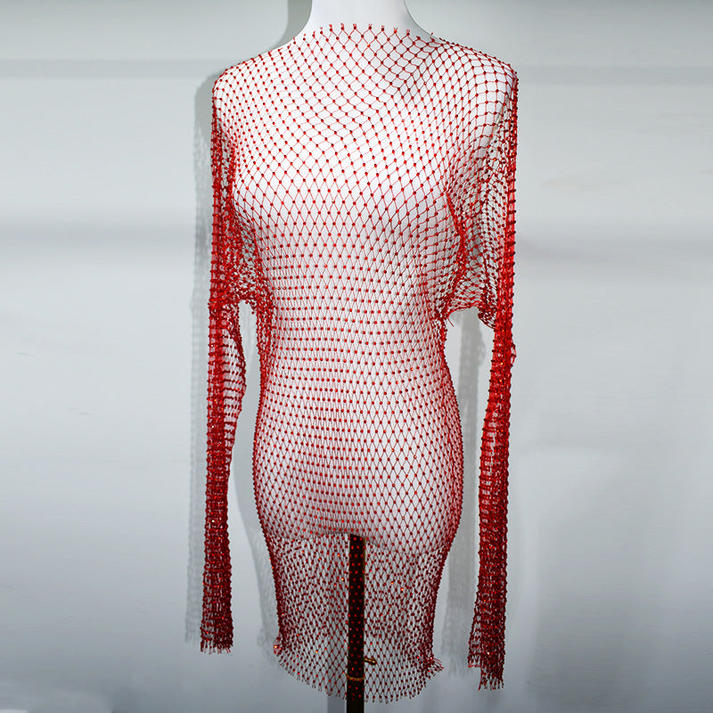 BLING LONG SLEEVES MINI DRESS