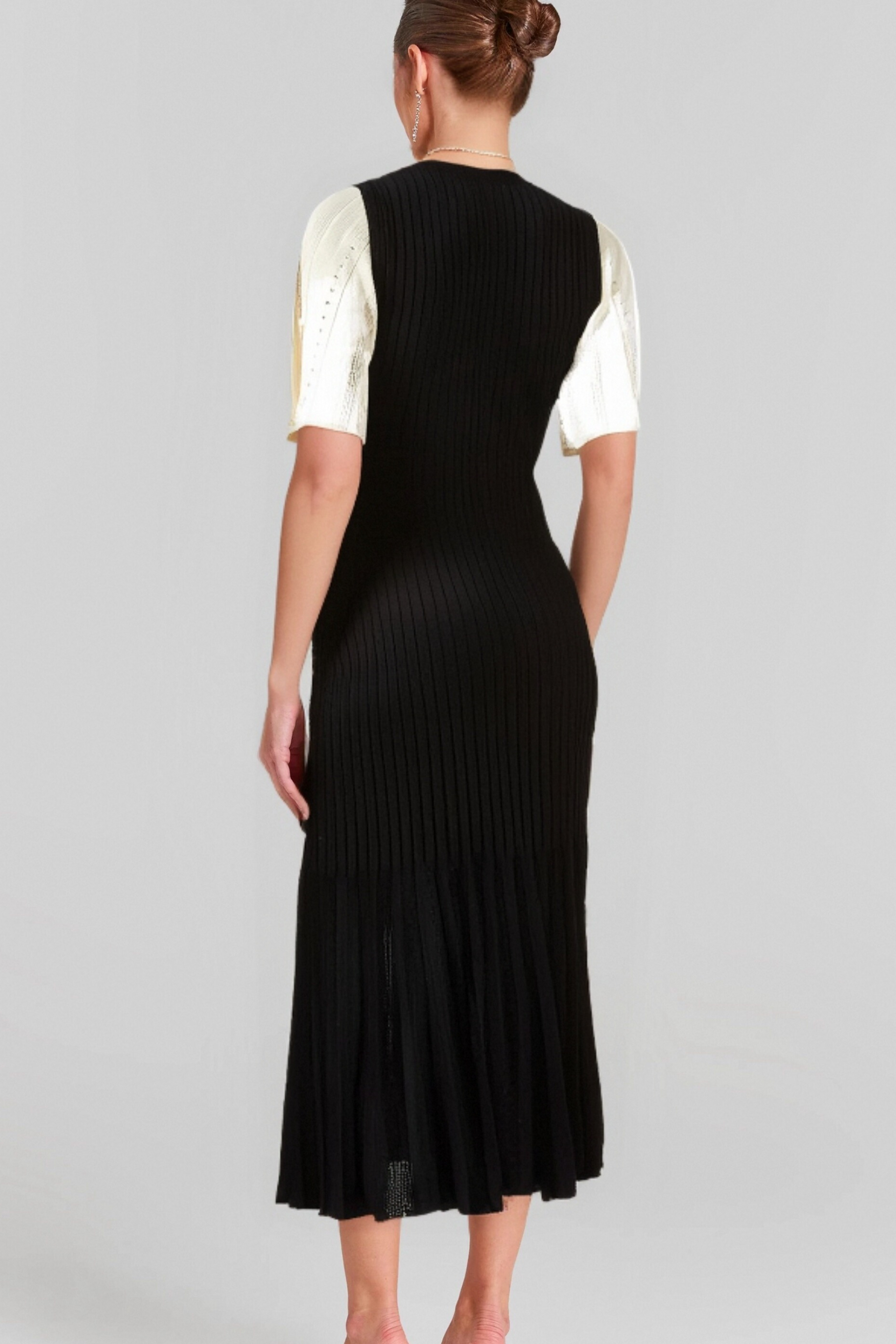 beulah knit midi dress in black