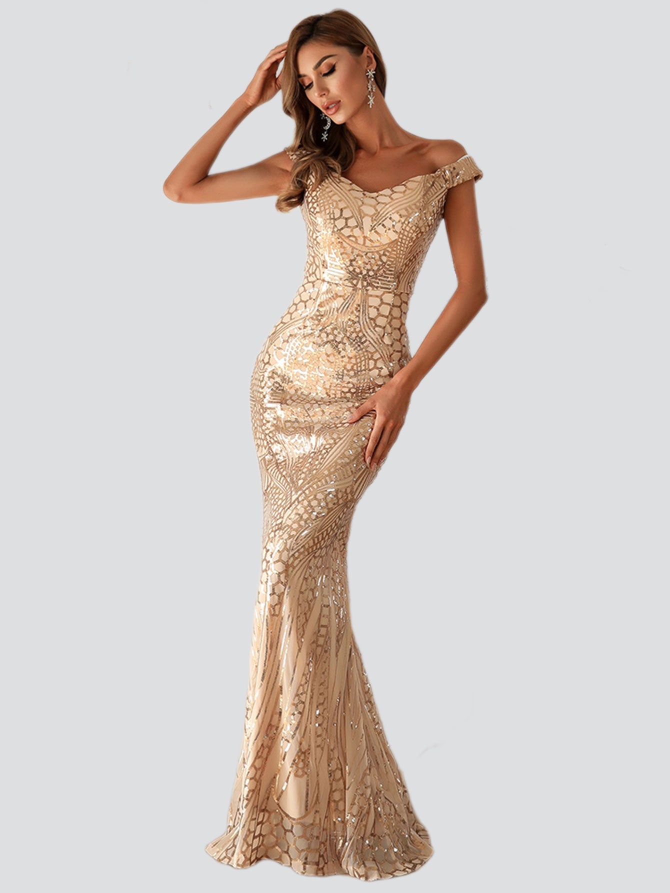 Off Shoulder Evening Dress