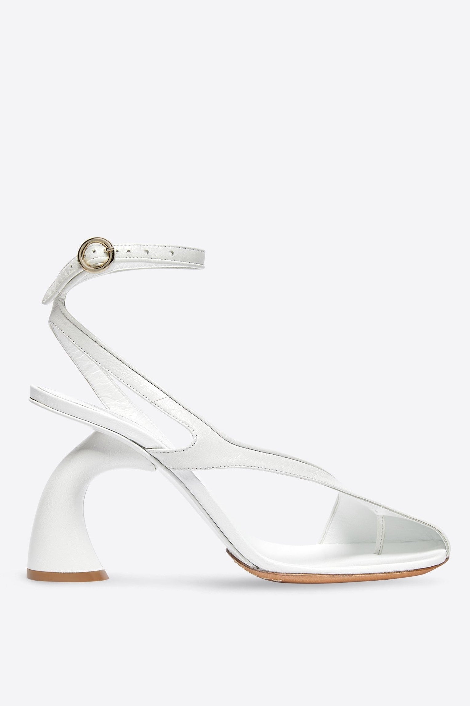 Janelle Cutout Heeled Sandals - White