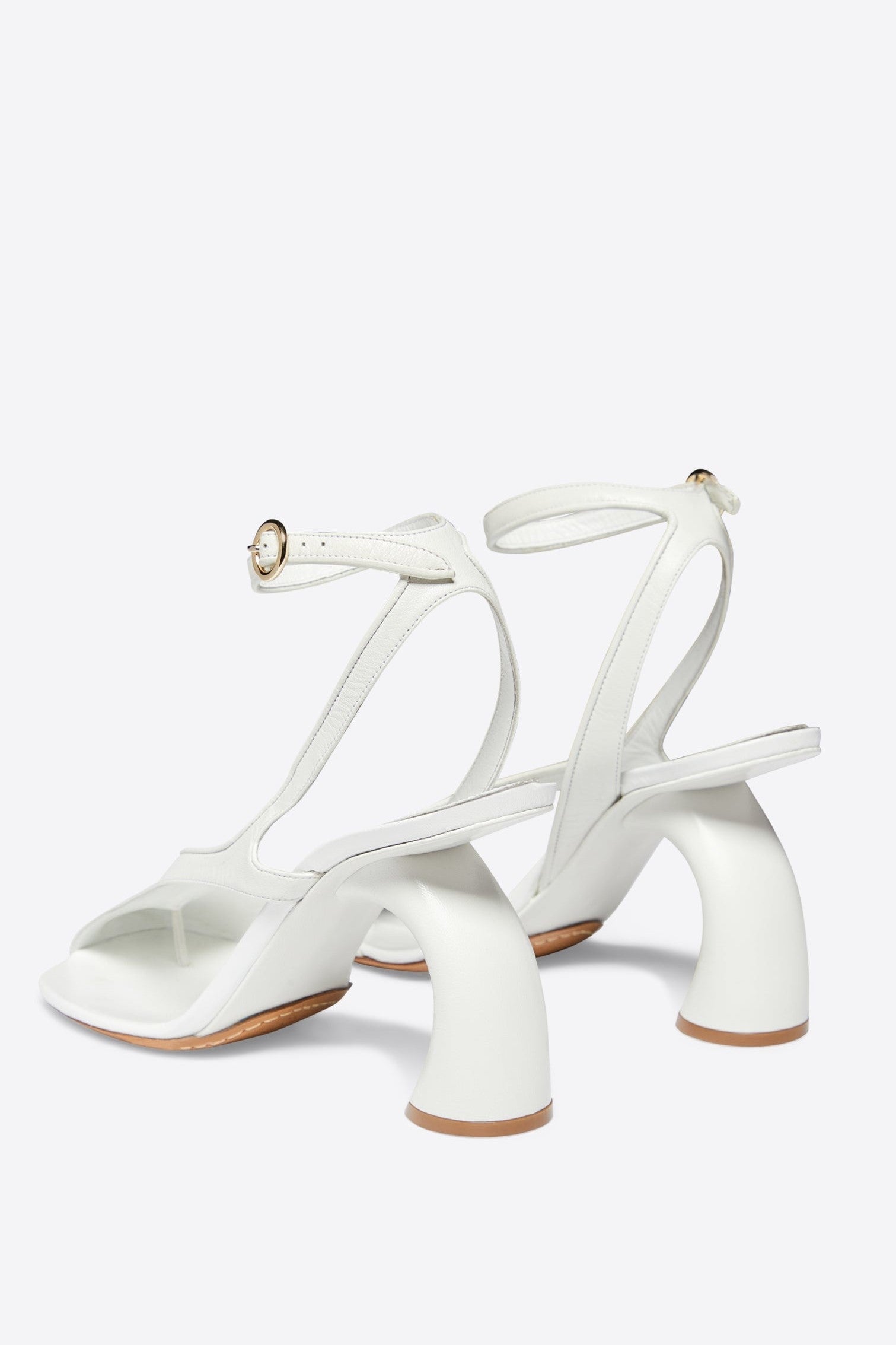 Janelle Cutout Heeled Sandals - White