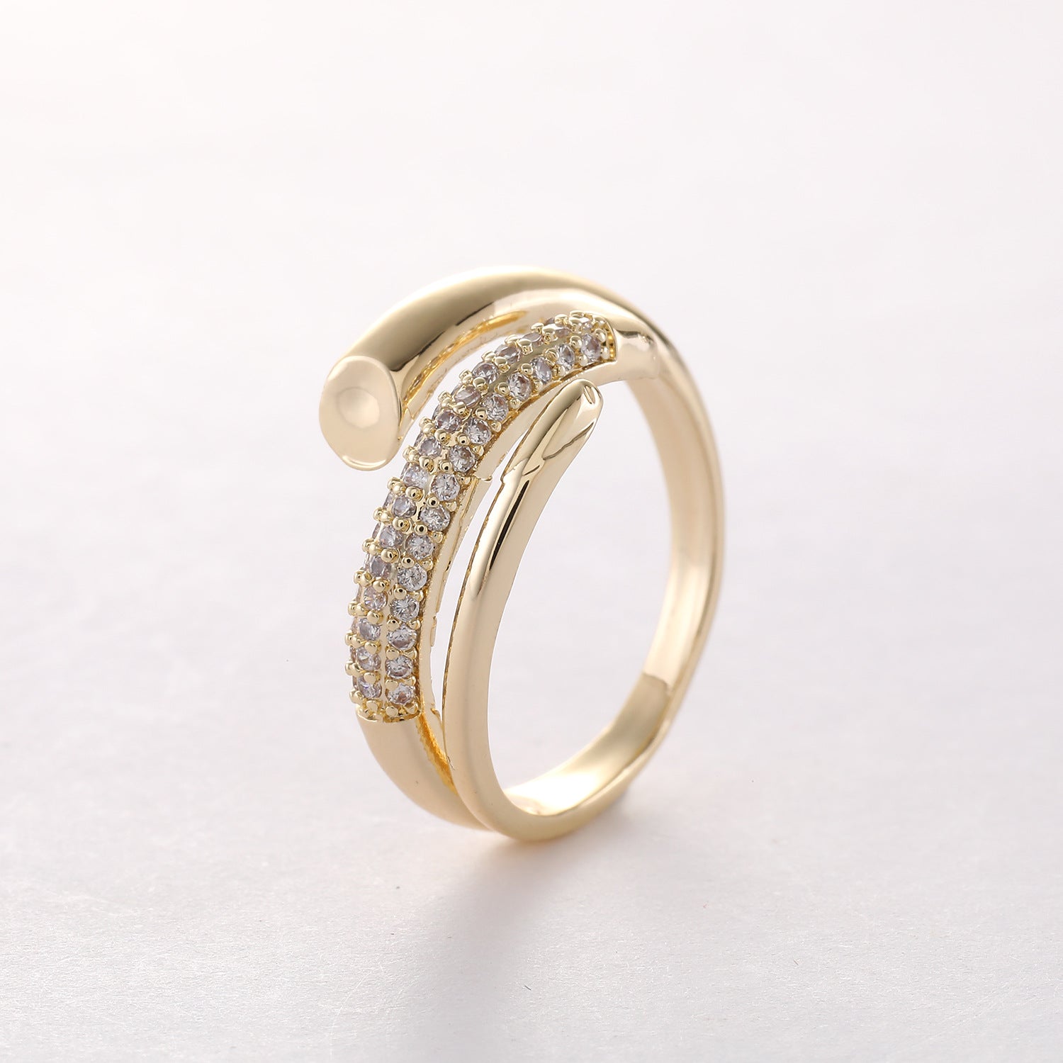 GOLD MULTILAYER DIAMOND RING