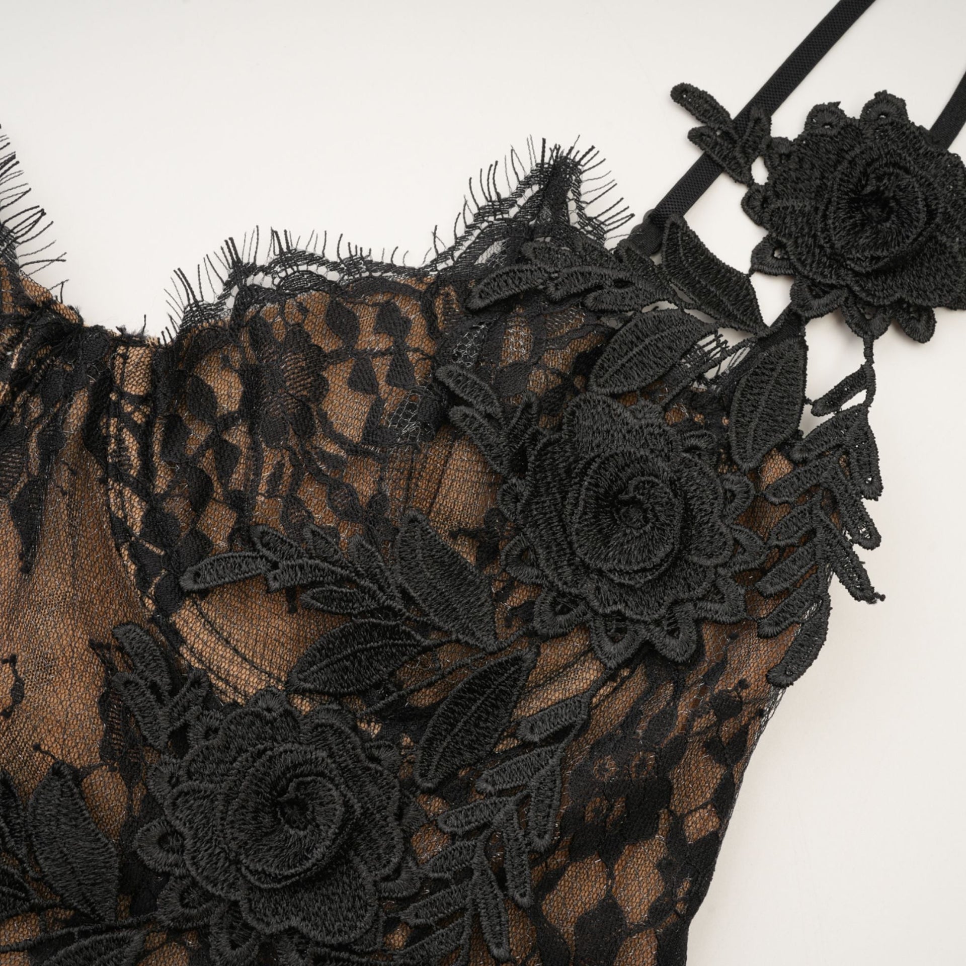 Escala faux-flower lace cardigan & dress matching set