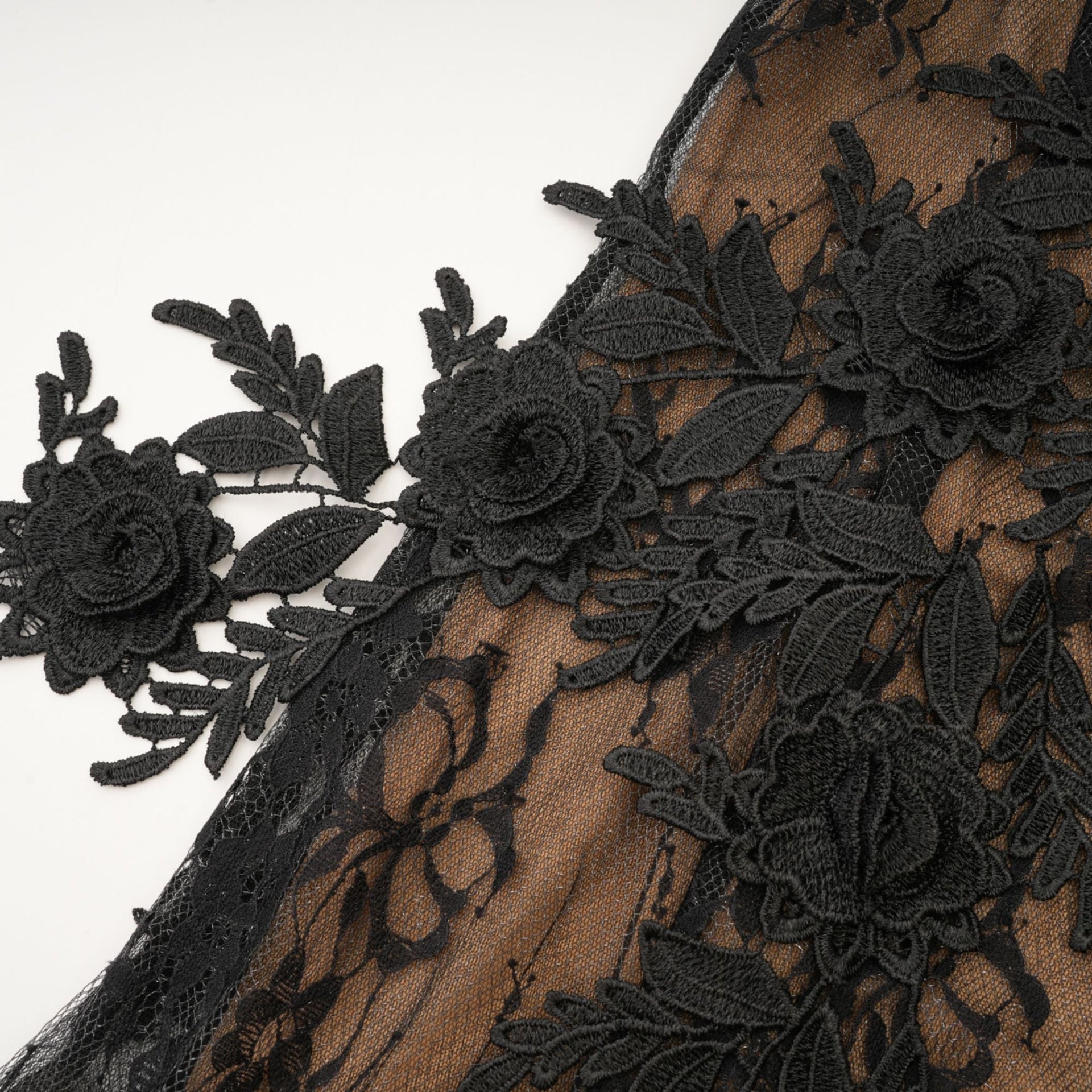 Escala faux-flower lace cardigan & dress matching set