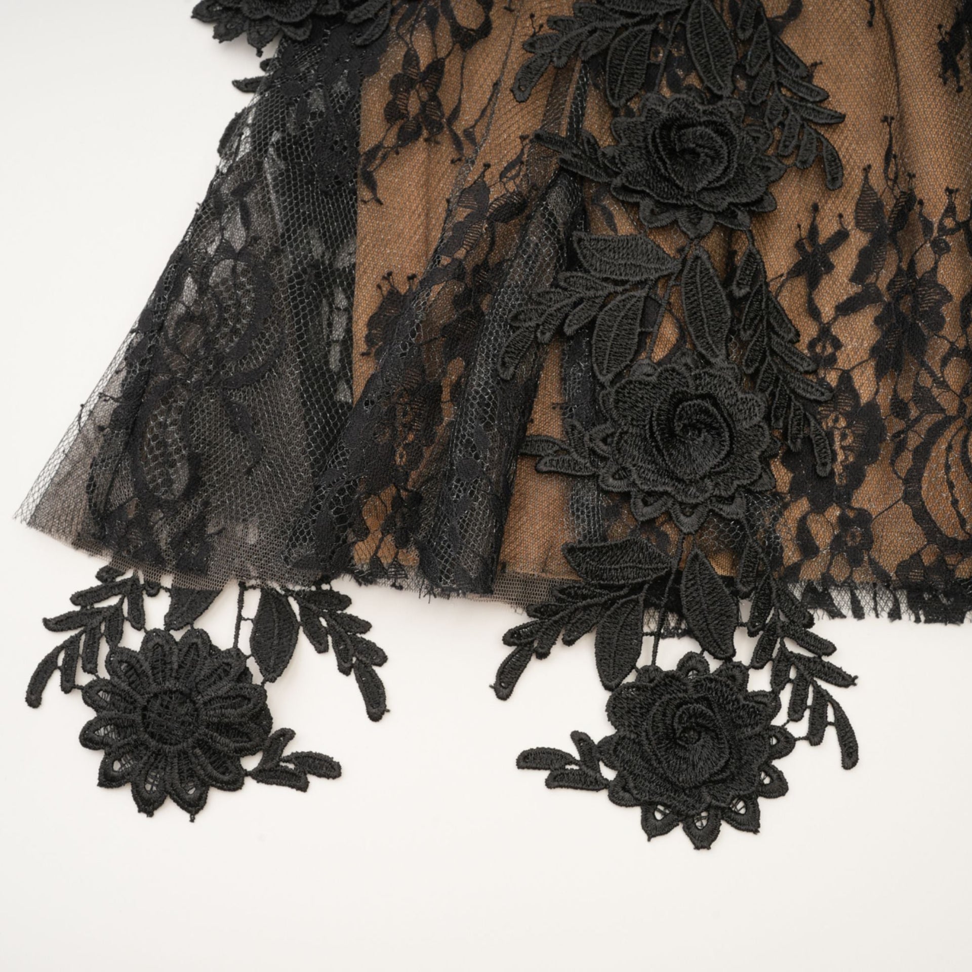 Escala faux-flower lace cardigan & dress matching set