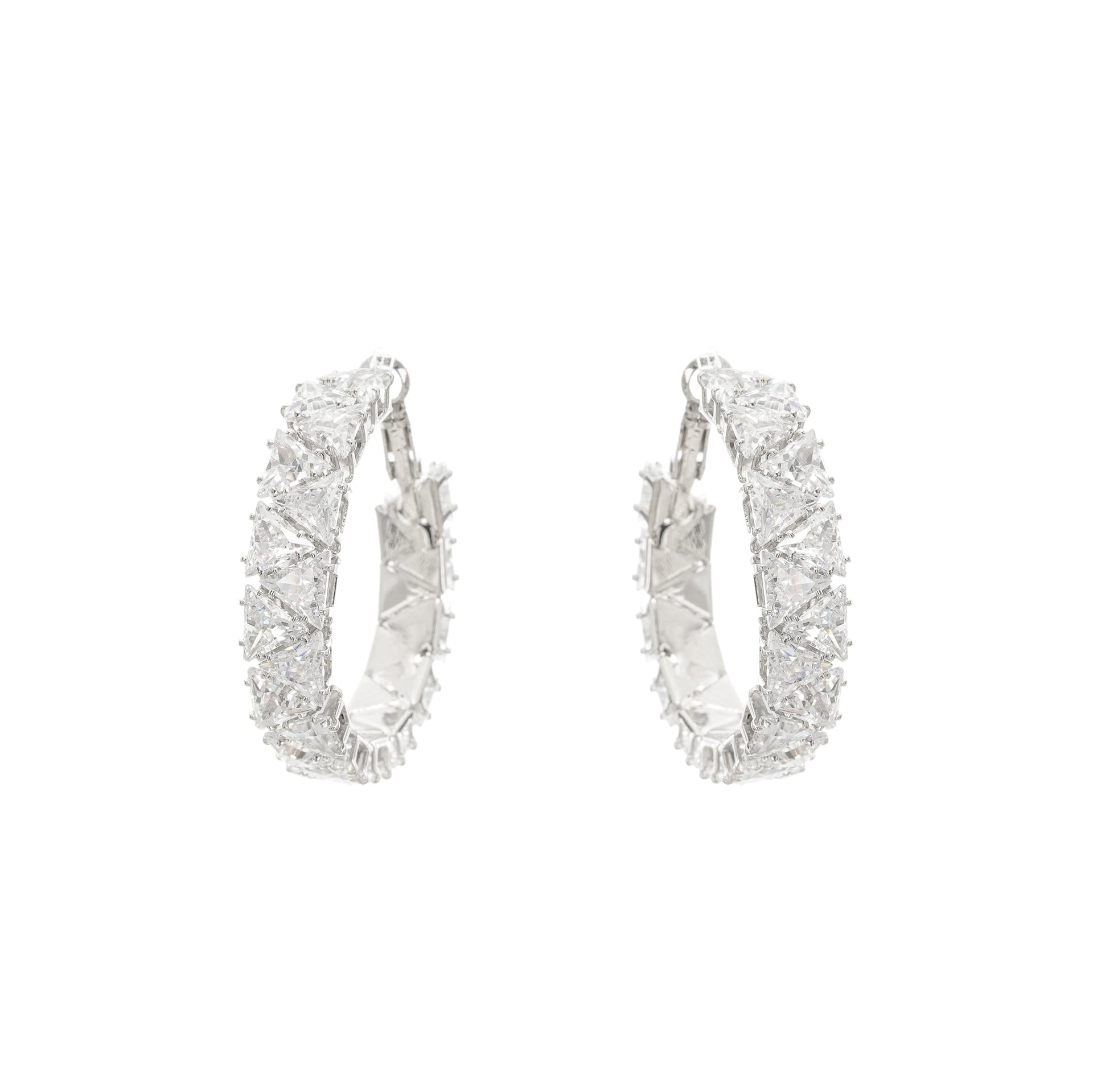 Léa crystal-embellished circle earrings