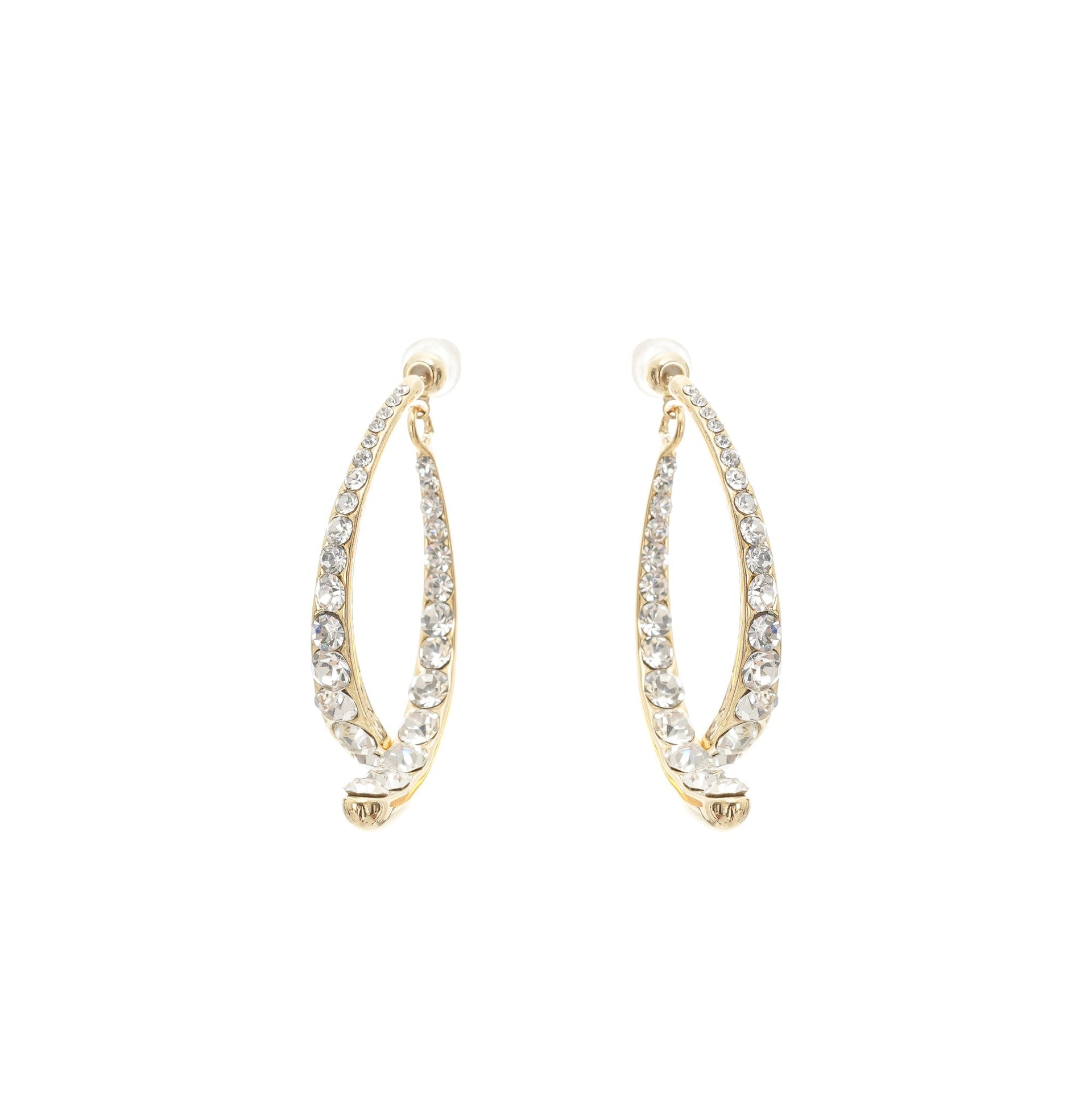 Mathilde embellished curve-edge earrings