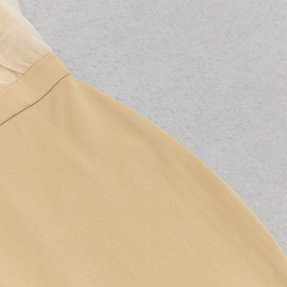ONE-SHOULDER MERMAID MIDI DRESS IN KHAKI DRESS sis label