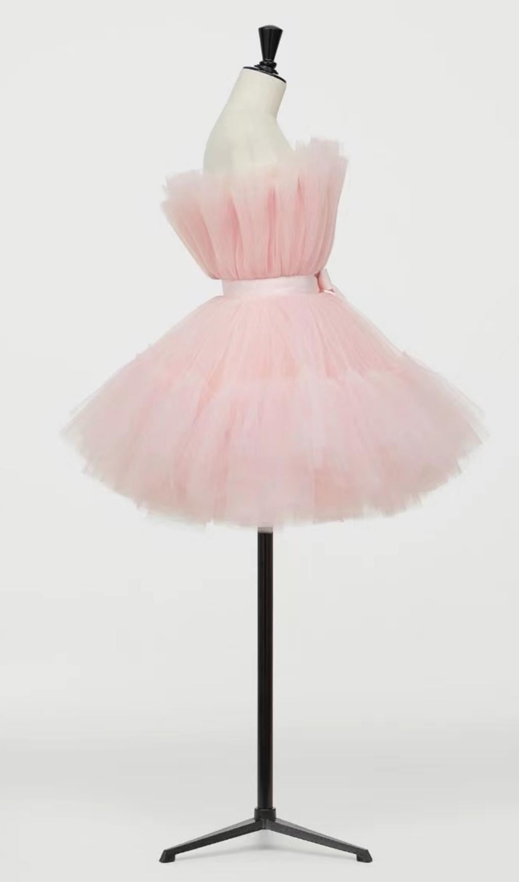 LAYERED STRAPLESS MINI DRESS Dresses styleofcb