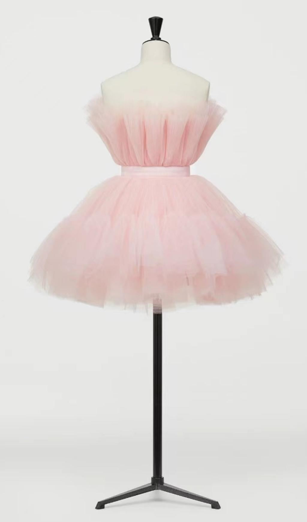 LAYERED STRAPLESS MINI DRESS Dresses styleofcb