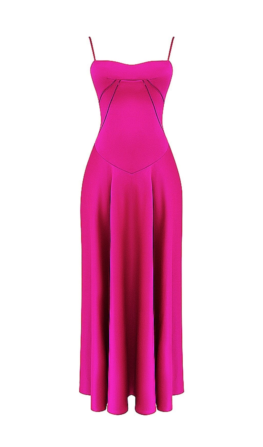 FUCHSIA LACE UP MAXI DRESS