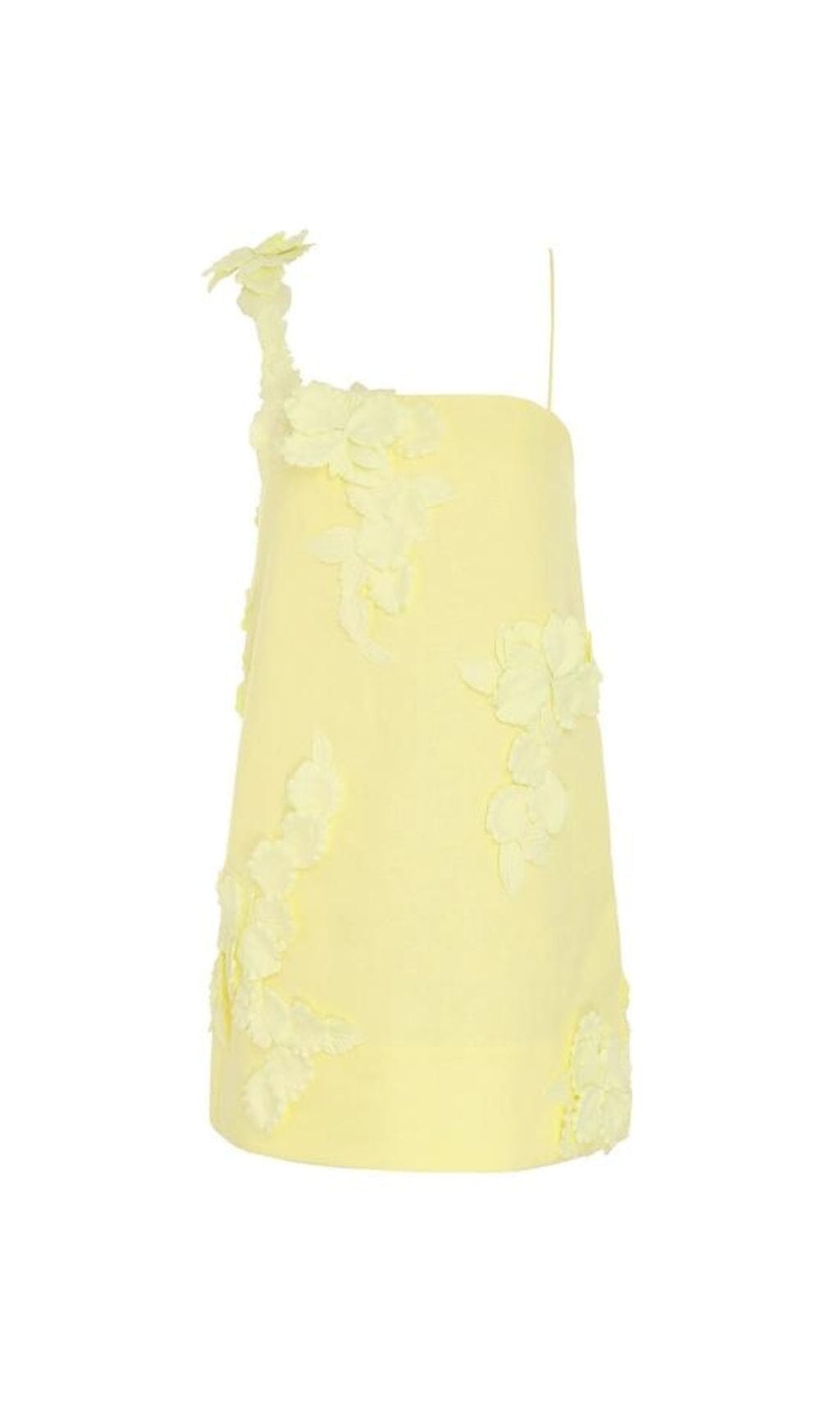 HIGH TIDE FLOWER EMBELLISHED LINEN MINI DRESS