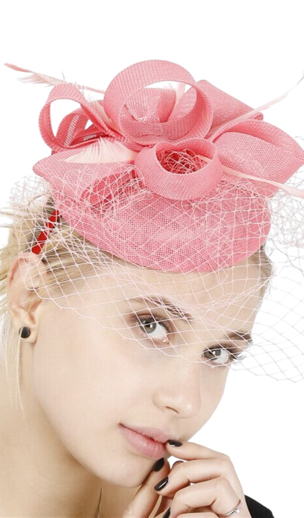 PINK VEIL FASCINATORS styleofcb
