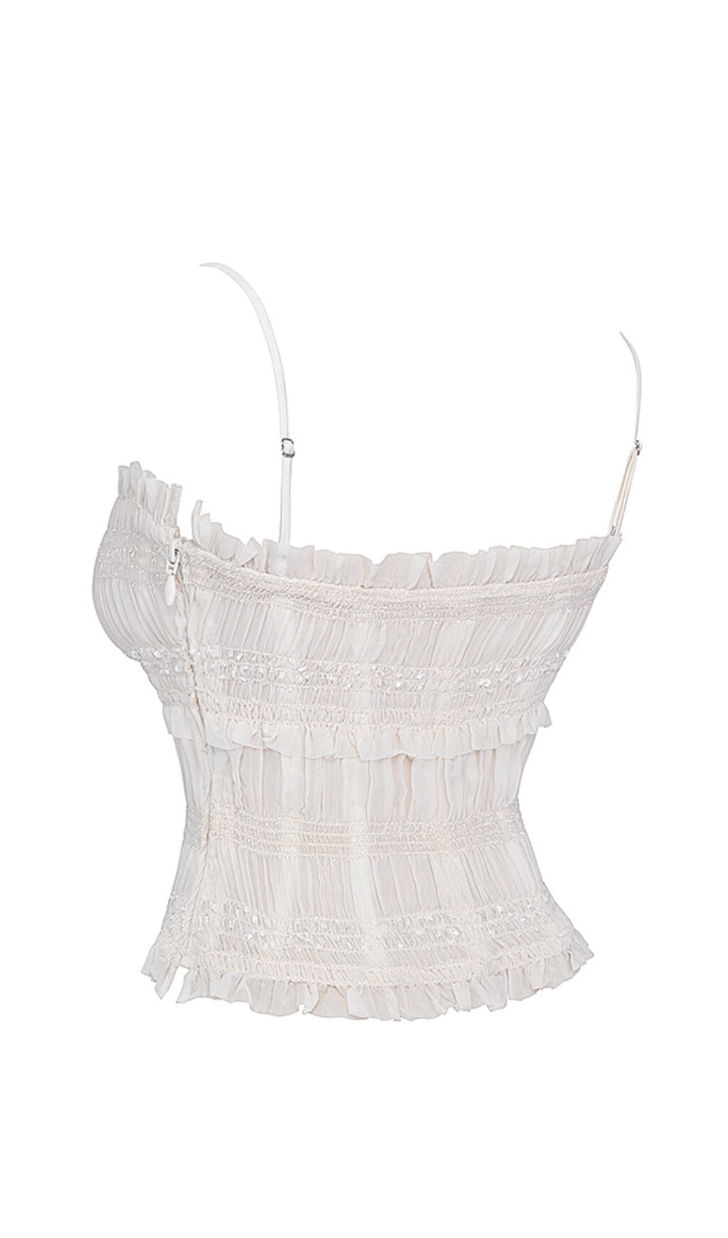 IVORY SEQUIN PLEAT CORSET styleofcb