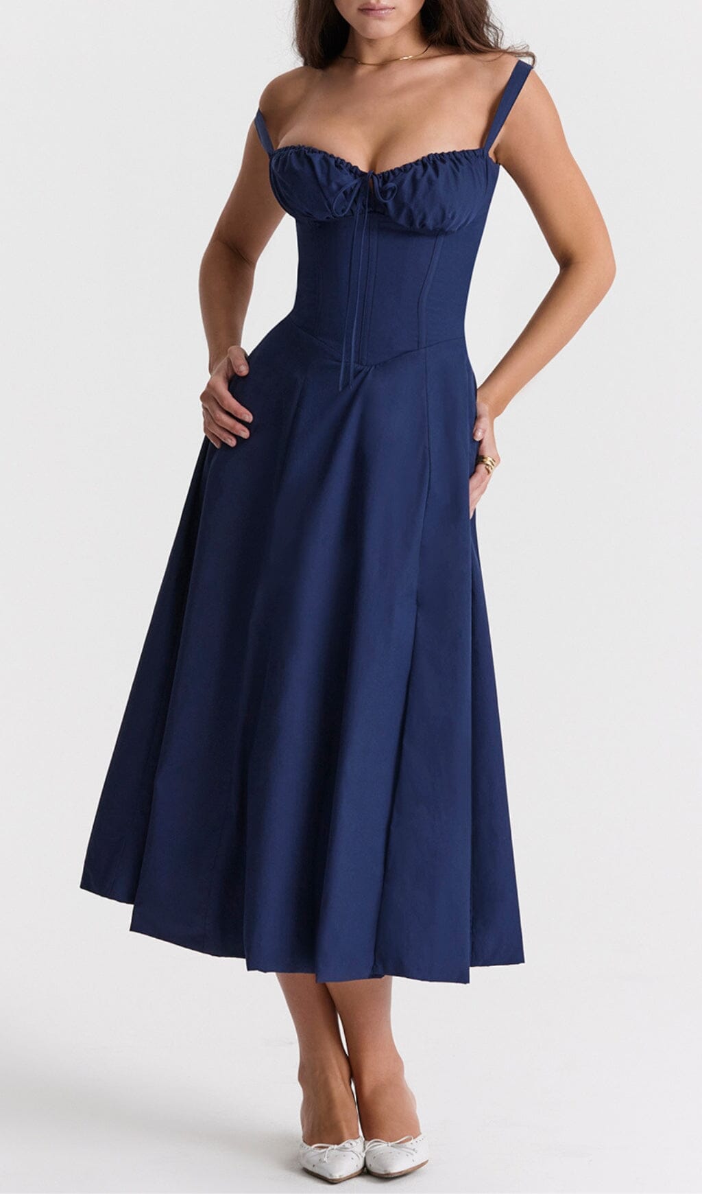 FRENCH NAVY BUSTIER SUNDRESS styleofcb