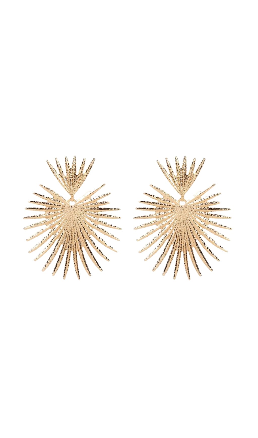 GOLD STARBURST DROP EARRINGS JEWELLERY styleofcb