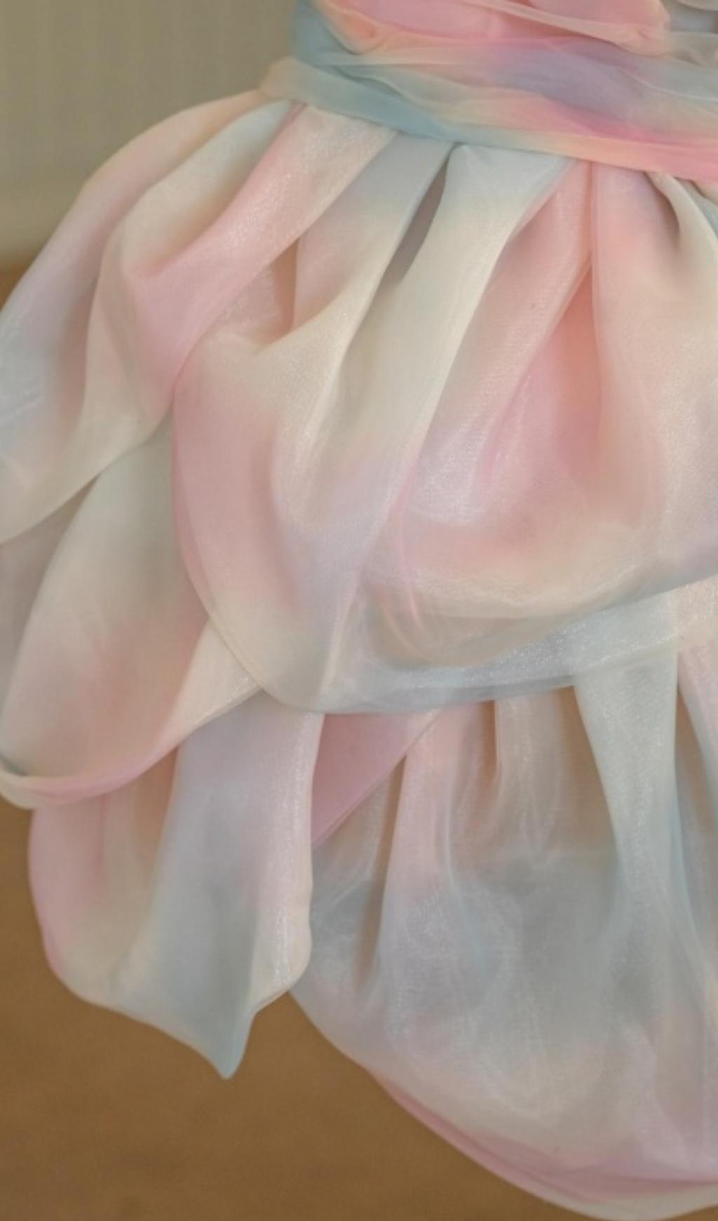 SWIRL HANDMADE ORGANZA MINI DRESS