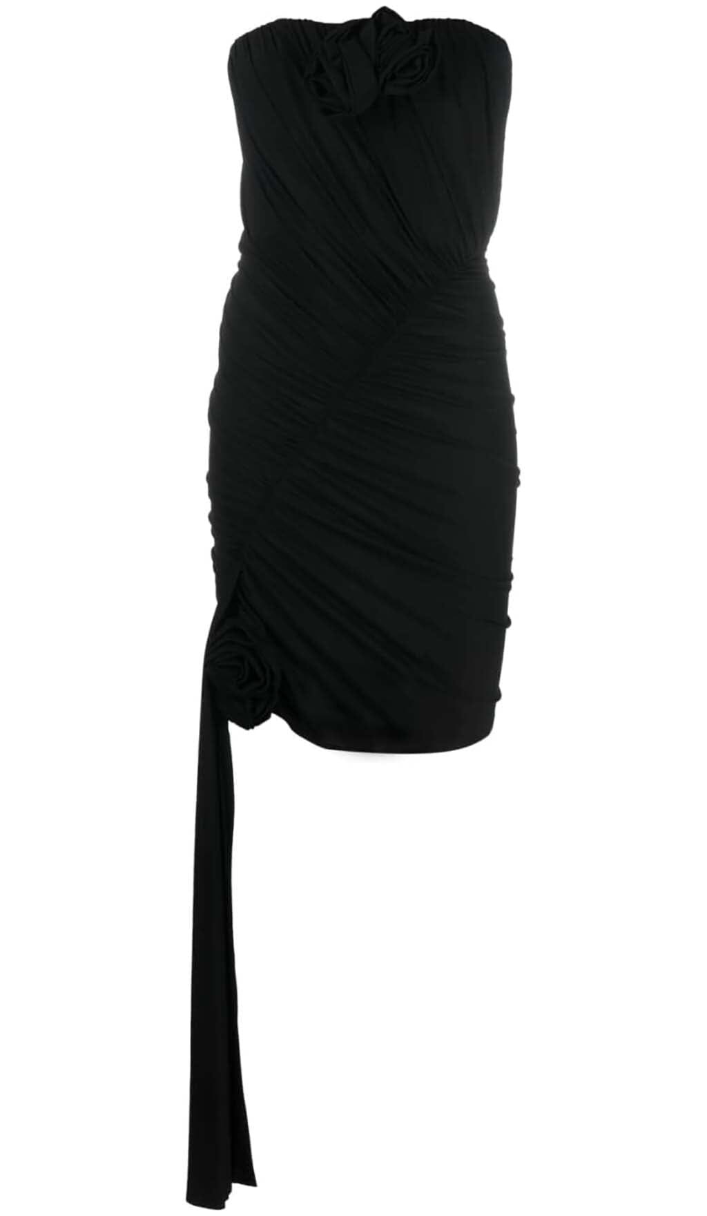 3D FLOWER STRAPLESS MINI DRESS IN BLACK DRESS STYLE OF CB