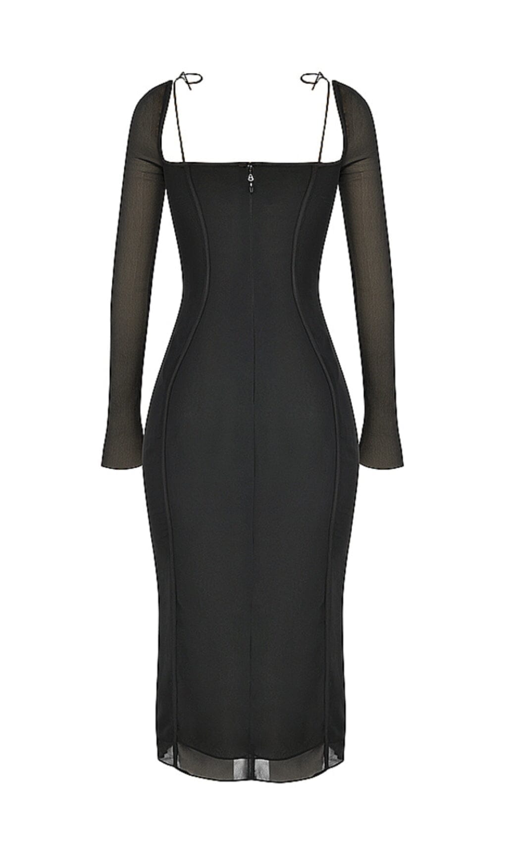 BLACK CUTOUT MIDI DRESS DREESES styleofcb