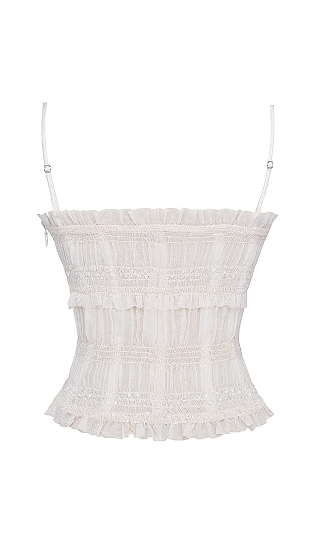 IVORY SEQUIN PLEAT CORSET styleofcb