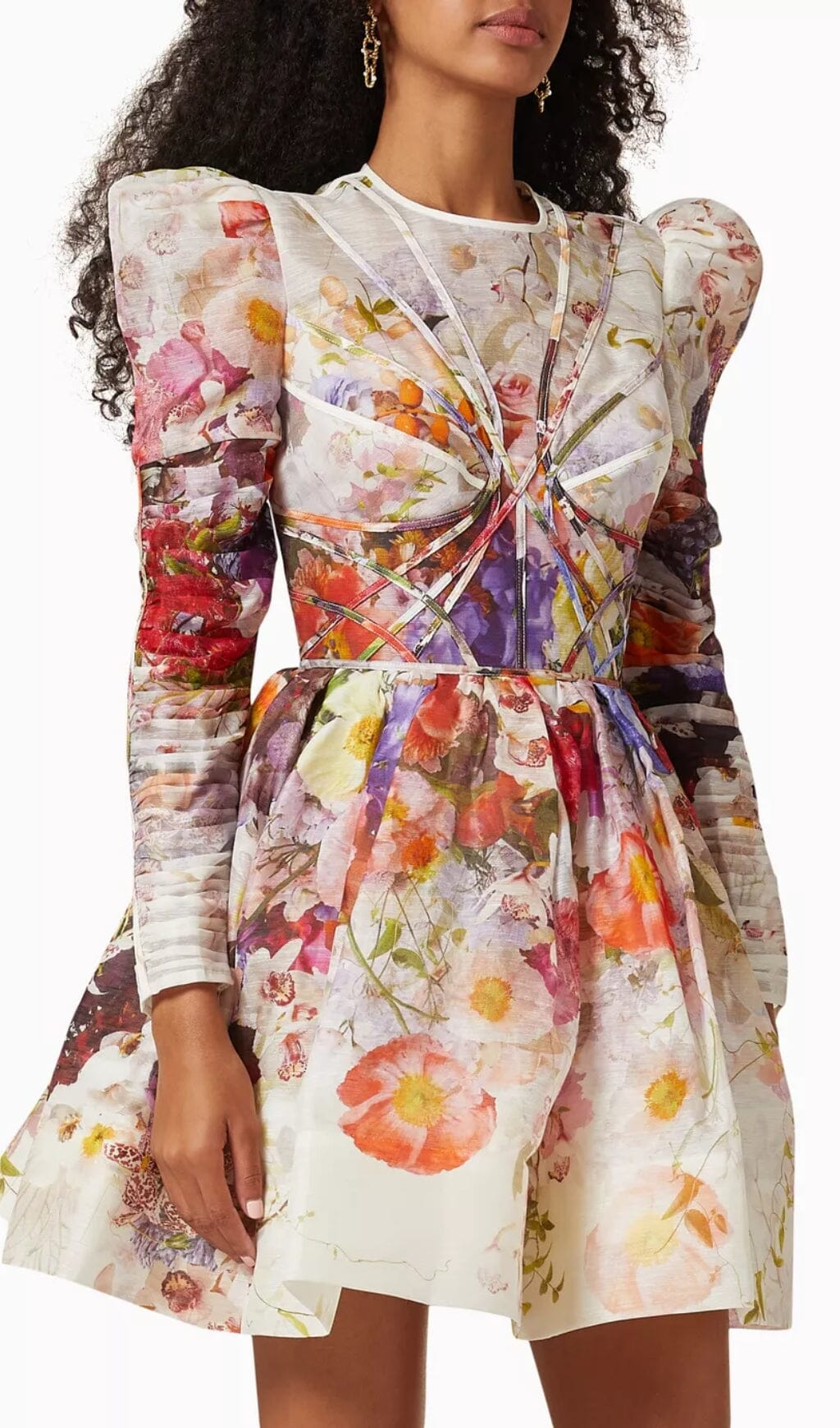 PATRICIA FLORAL PRINTED LONG SLEEVE DRESS