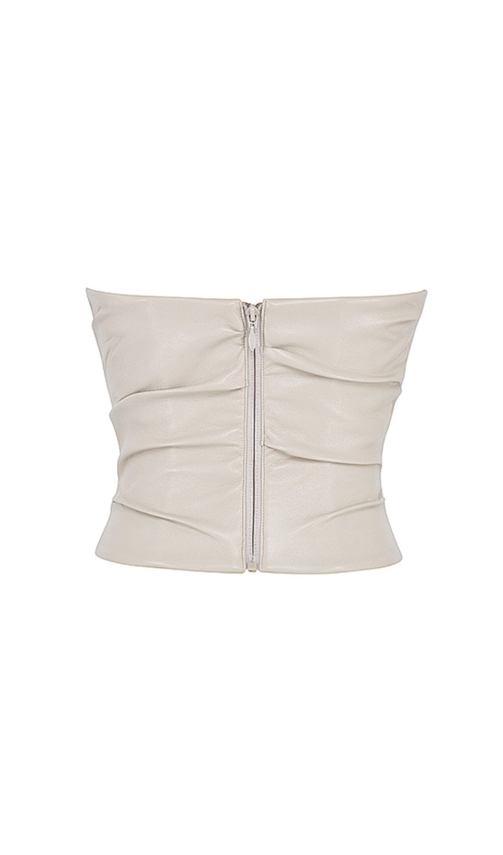 FOG PLUNGE VEGAN LEATHER CORSET