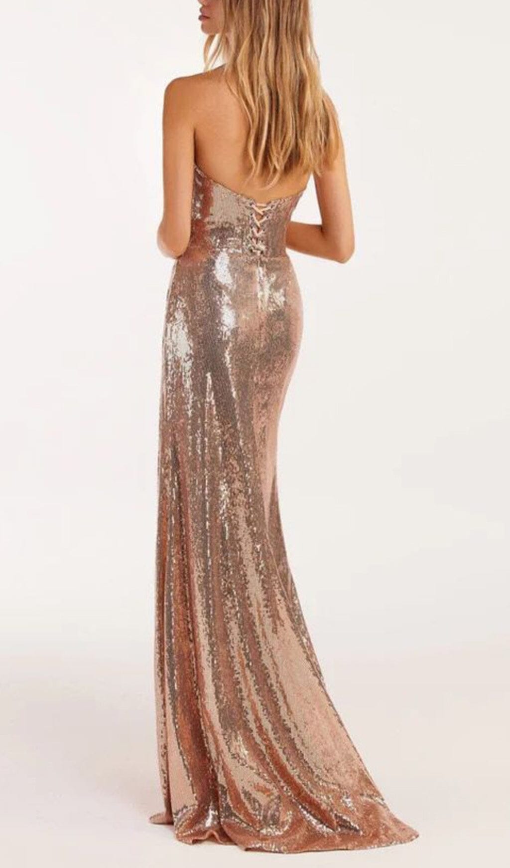 STRAPLESS SEQUIN MAXI DRESS Dresses Oh CICI