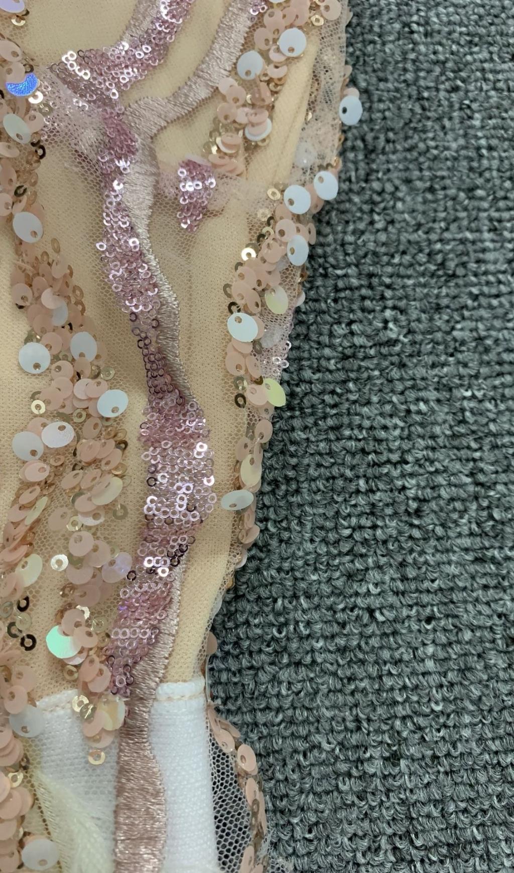 FEATHER SEQUIN MINI DRESS