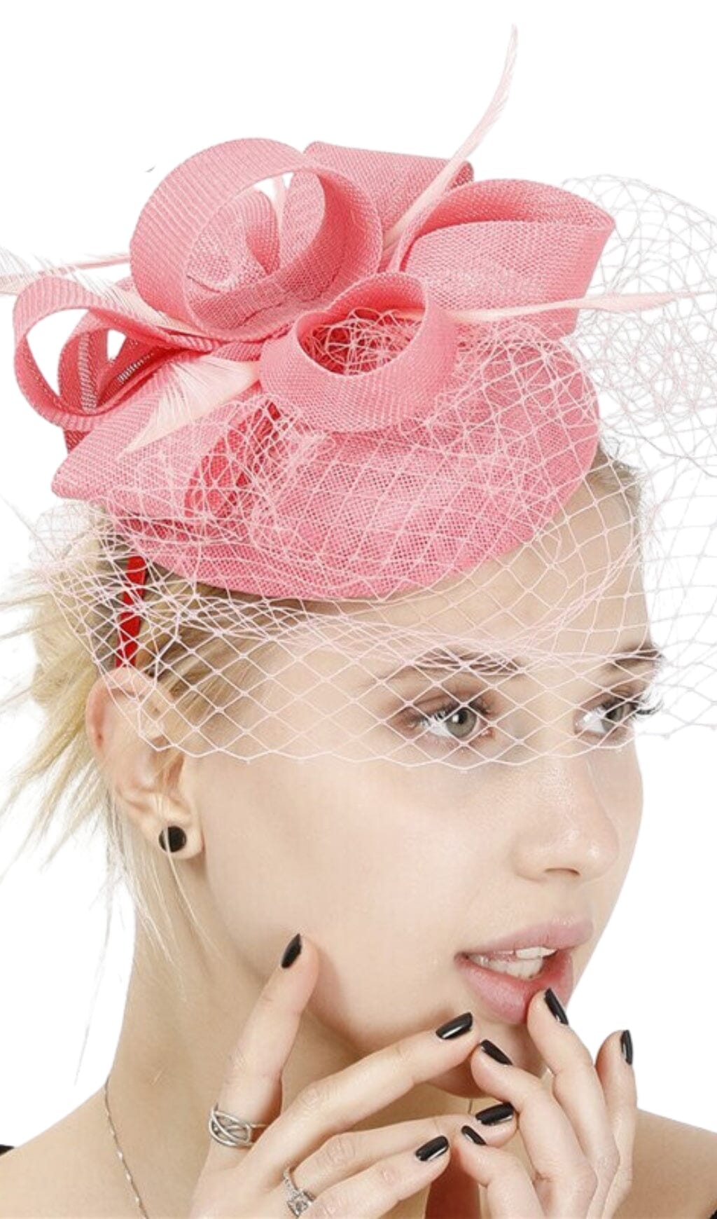PINK VEIL FASCINATORS styleofcb