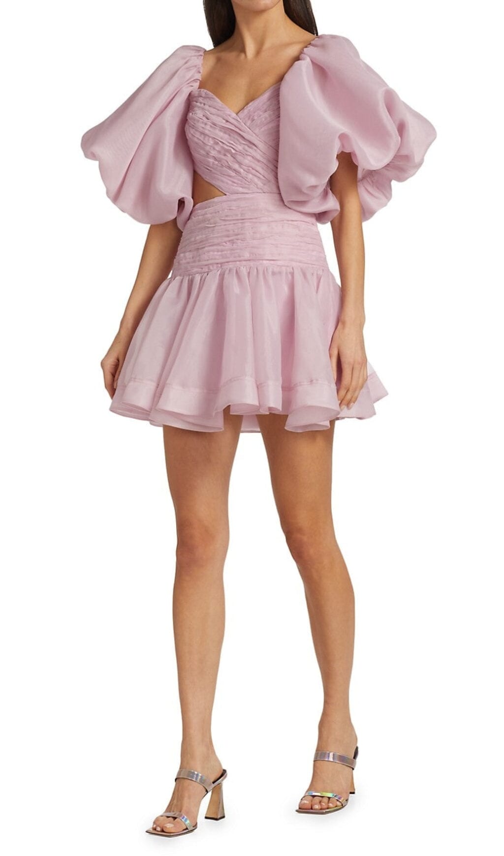BUBBLE SLEEVE MINI DRESS