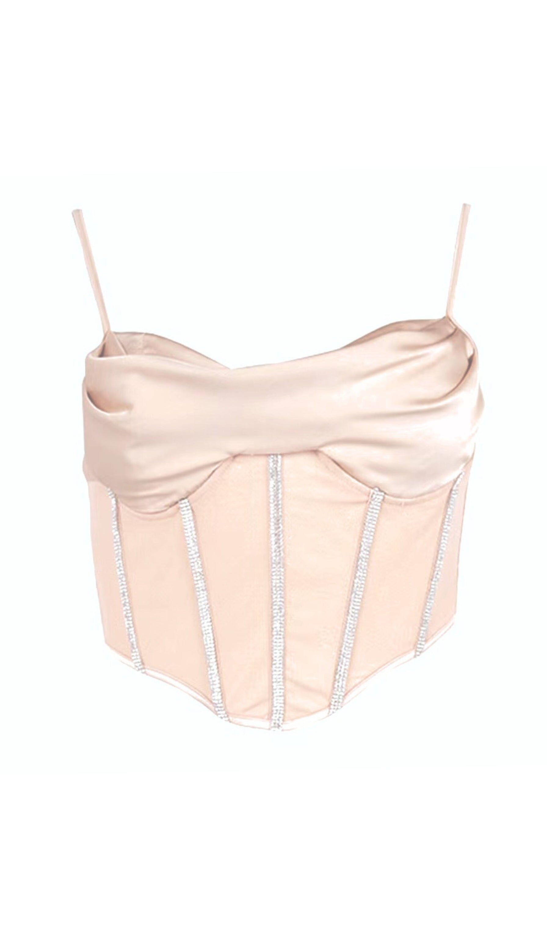CRYSTAL CORSET CAMISOLE IN WHITE styleofcb