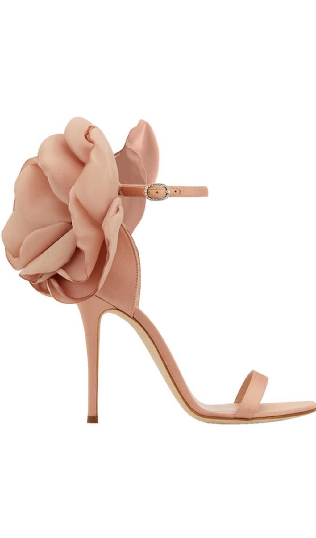 SEXY BIG FLOWER STILETTO HIGH HEELS Shoes styleofcb 34 APRICOT